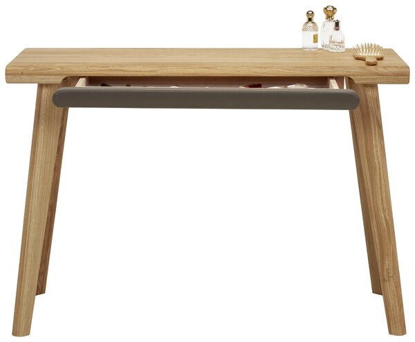 KONZOLOVÝ STOLEK, divoký dub, jílová barva, divoký dub, 110/45/75 cm Linea Natura - Konzolové stolky