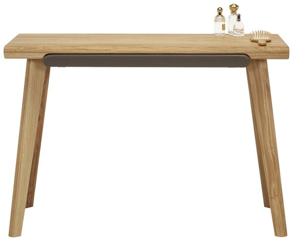 KONZOLOVÝ STOLEK, divoký dub, jílová barva, divoký dub, 110/45/75 cm Linea Natura - Konzolové stolky