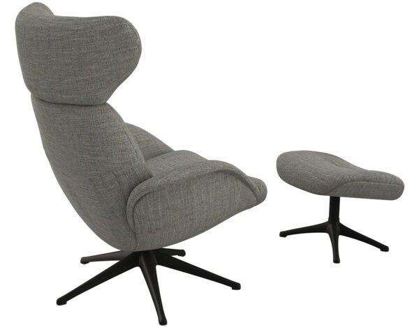 -25 % Dny MOMENTI– Šedé čalouněné lounge křeslo FLEXLUX MORE