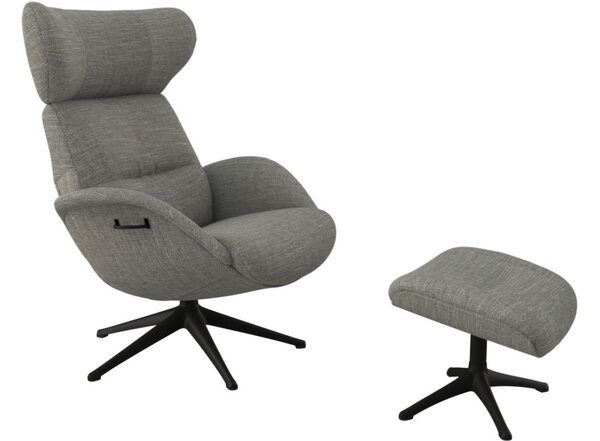 -25 % Dny MOMENTI– Šedé čalouněné lounge křeslo FLEXLUX MORE