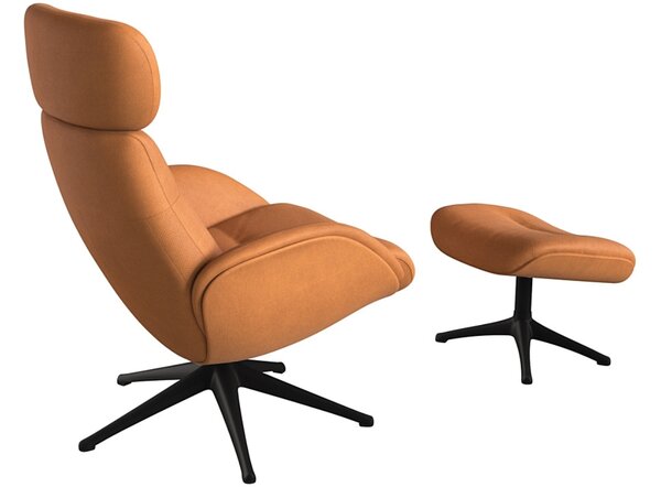 -25 % Dny MOMENTI– Koňakově hnědé kožené lounge křeslo FLEXLUX ELEGANT
