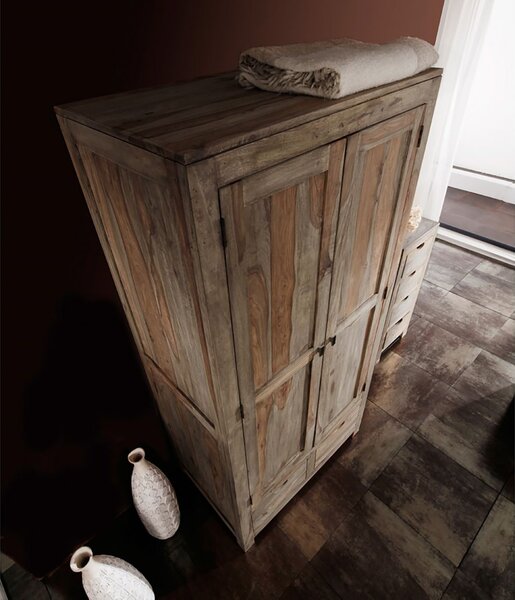 GREY WOOD Skříň 200x96 cm, masivní indický palisandr