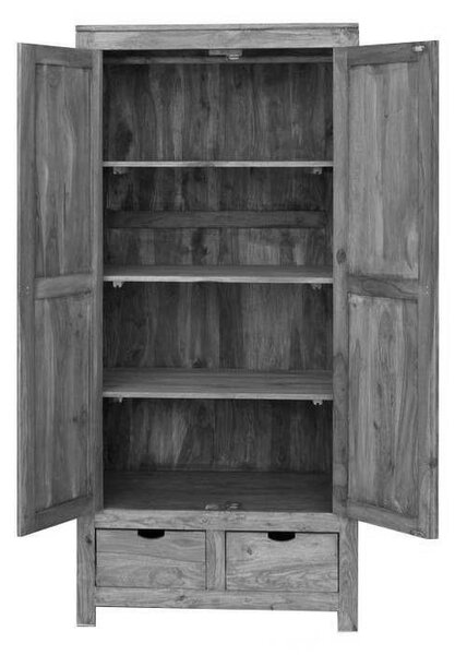 GREY WOOD Skříň 200x96 cm, masivní indický palisandr