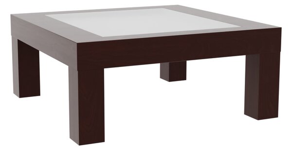 Konferenční stolek NOE nízký sklo 80 x 120 cm, B4 ořech tmavý