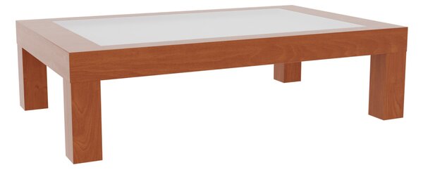 Konferenční stolek NOE nízký sklo 80 x 120 cm, B4 ořech tmavý