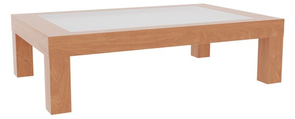 Konferenční stolek NOE nízký sklo 80 x 120 cm, B4 ořech tmavý