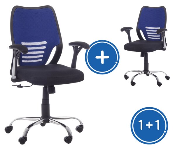 Kancelářská židle Santos 1 + 1 ZDARMA, modrá