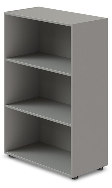 Střední široká skříň TopOffice 79,8 x 40,4 x 119,5 cm, šedá
