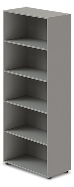 Vysoká široká skříň TopOffice 79,8 x 40,4 x 196,5 cm, šedá