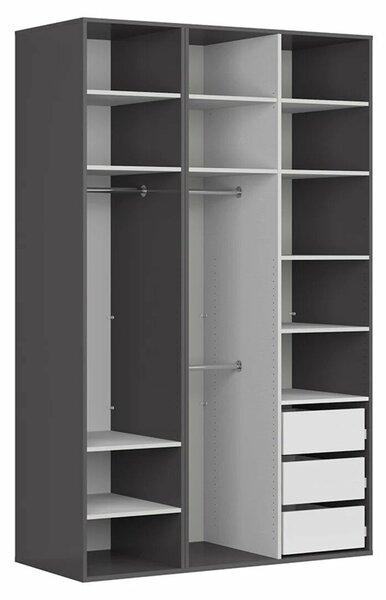 Šatní skříň BRW Flex 113 (grafit ) (se zrcadlem)