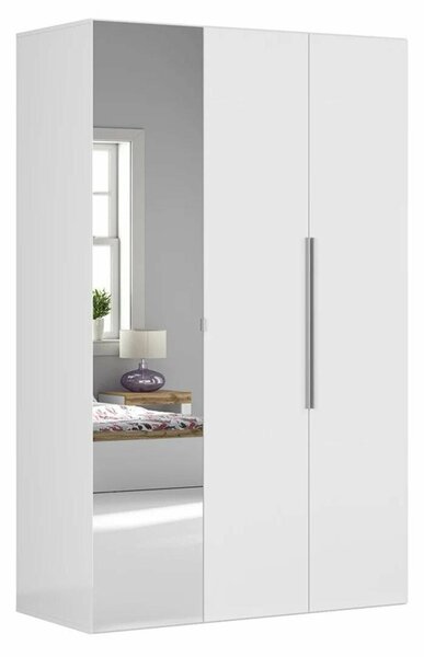 Šatní skříň BRW Flex 122 (bílá) (se zrcadlem)