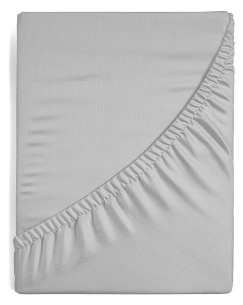 MAKOSATENOVÉ PROSTĚRADLO NOVA S GUMIČKOU 180X200 CM, VÝŠKA 30 CM STŘÍBRNÁ