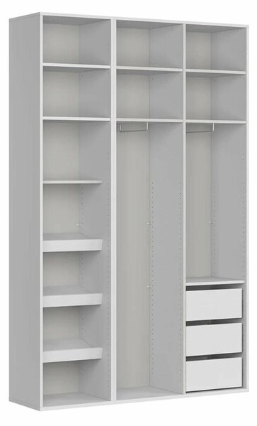 Šatní skříň BRW Flex 133 (bílá) (se zrcadlem)