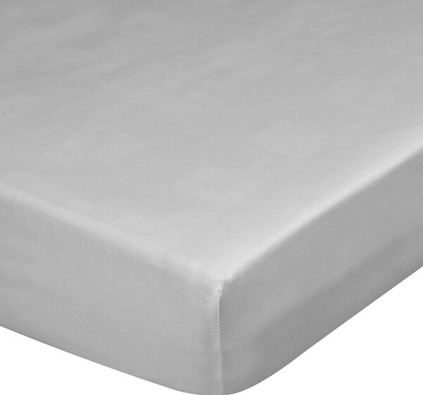 MAKOSATENOVÉ PROSTĚRADLO NOVA S GUMIČKOU 180X200 CM, VÝŠKA 30 CM STŘÍBRNÁ