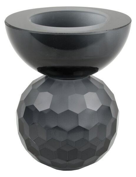Skleněný svícen Crystal Bowl 8,5 cm S černá Present Time (Barva-černá)