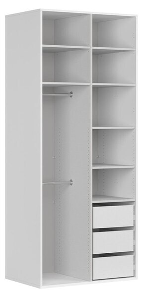 Šatní skříň BRW Flex 142 (bílá) (se zrcadlem)