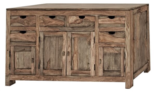 GREY WOOD Komoda 95x180 cm, masivní indícký palisandr