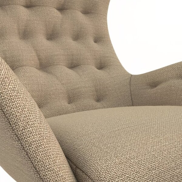 Béžové čalouněné otočné lounge křeslo FLEXLUX SINI