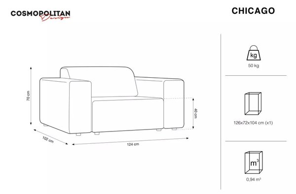 -25 % Dny MOMENTI– Cosmopolitan Design Sametové křeslo Chicago