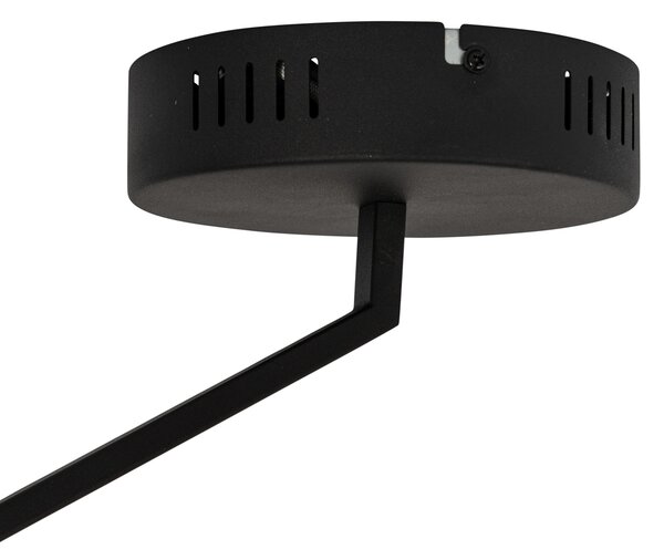 Designové stropní svítidlo černé vč. LED 3-stupňový stmívač - Anello