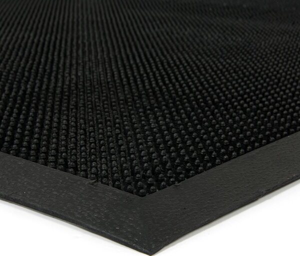 Gumová čisticí rohož Rubber Brush 90 x 180 x 1,2 cm, černá