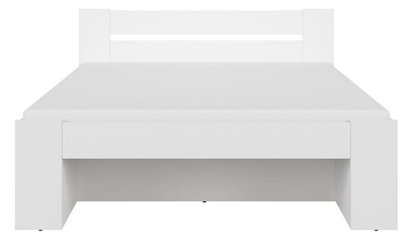 Manželská postel 160 cm BRW Nepo Plus 14 (bílá) (bez roštu)