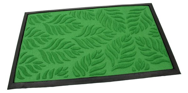 Textilní čisticí rohož Leaves 45 x 75 x 1 cm, zelená