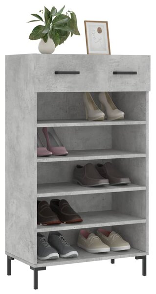Botník betonově šedý 60 x 35 x 105 cm kompozitní dřevo