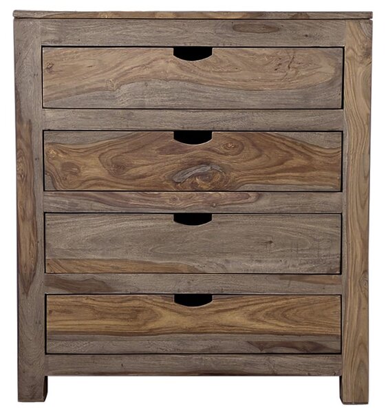 GREY WOOD Komoda 95x85 cm, masivní indický palisandr