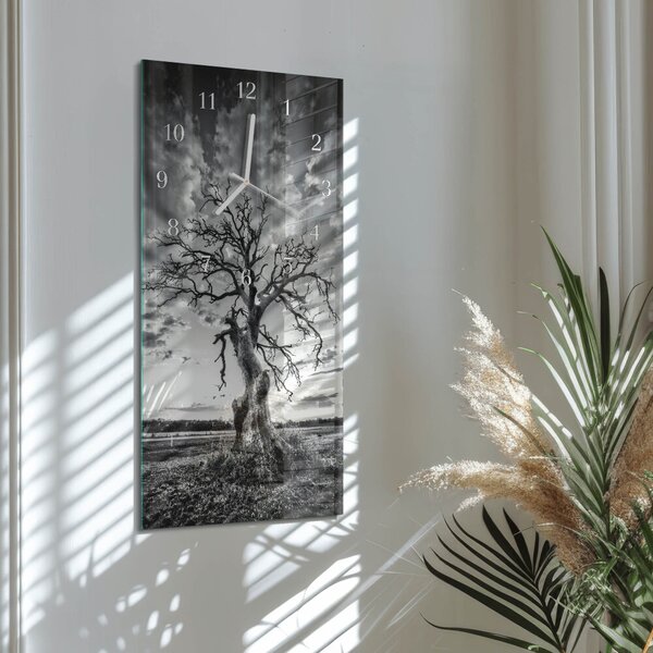 Skleněné hodiny vertikální Strom zsppb-30x60-00057554