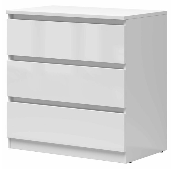 Komoda BRW Tetrix 2 (lesk bílý)