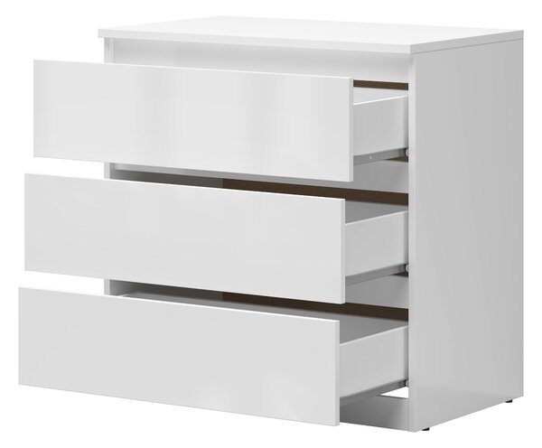 Komoda BRW Tetrix 2 (lesk bílý)