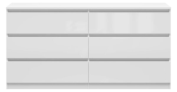 Komoda BRW Tetrix 4 (lesk bílý). Akce -10%