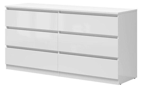 Komoda BRW Tetrix 4 (lesk bílý). Akce -10%