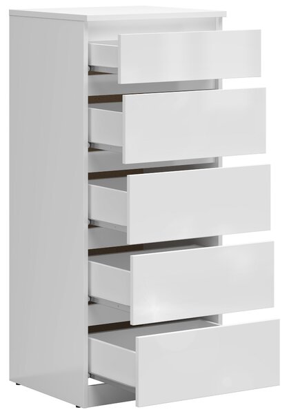 Komoda BRW Tetrix 3 (lesk bílý)