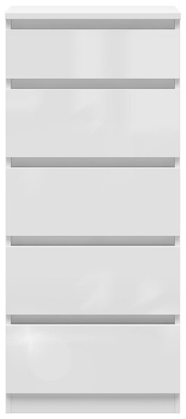 Komoda BRW Tetrix 3 (lesk bílý)
