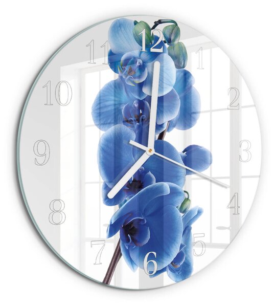 Skleněné hodiny na stěnu Orchidej zsob-fi30-00084723