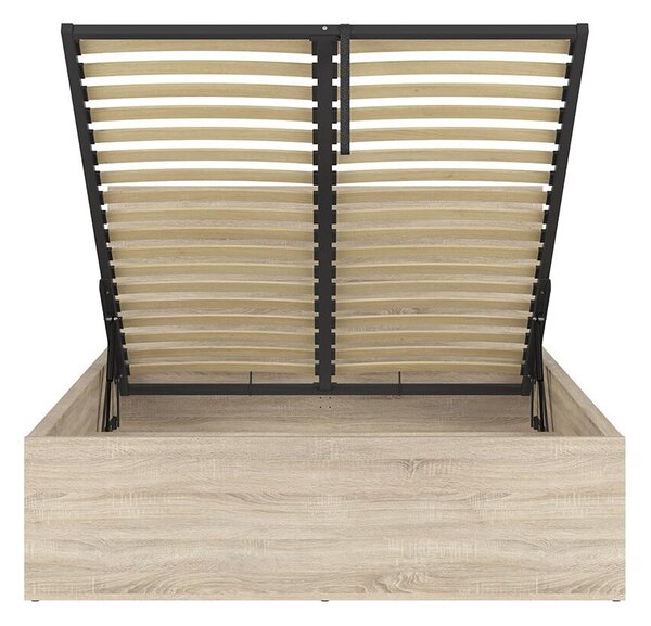 Manželská postel 140 cm BRW Tetrix 8 (dub sonoma) (s roštem) (s úl. prostorem)