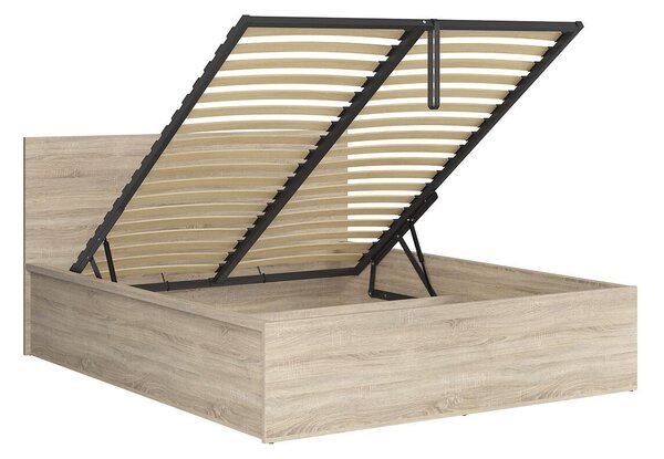 Manželská postel 160 cm BRW Tetrix 11 (dub sonoma) (s roštem) (s úl. prostorem)