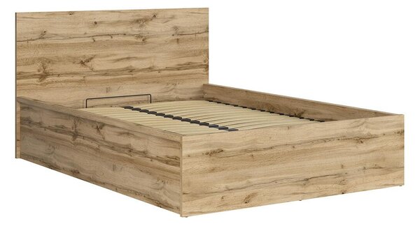 Manželská postel 140 cm BRW Tetrix 8 (dub wotan) (s roštem) (s úl. prostorem)