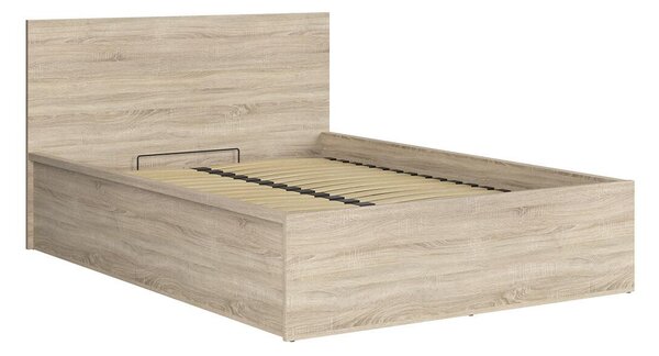 Manželská postel 140 cm BRW Tetrix 8 (dub sonoma) (s roštem) (s úl. prostorem)