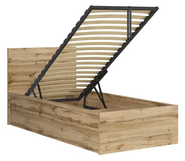 Jednolůžková postel 90 cm BRW Tetrix 15 (dub wotan) (s roštem) (s úl. prostorem)