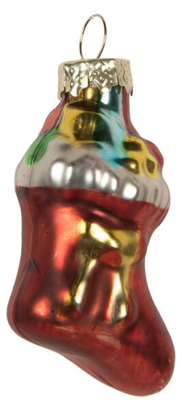 Sada 20 skleněných vánočních ozdob s různými motivy v mini velikosti – 28x20x4 cm