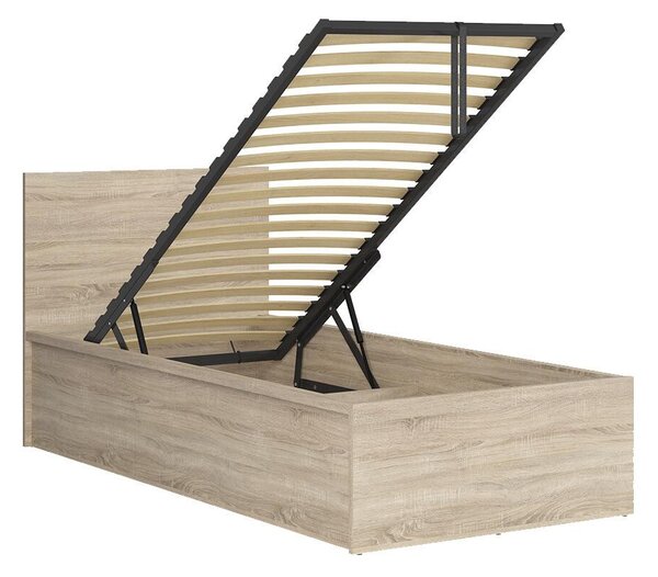 Jednolůžková postel 90 cm BRW Tetrix 15 (dub sonoma) (s roštem) (s úl. prostorem)