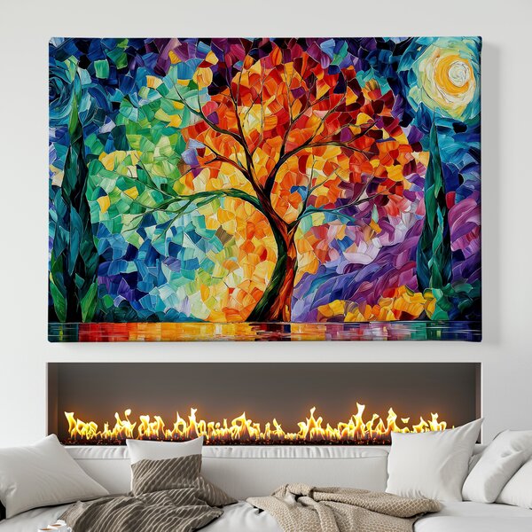 Obraz na plátně - Strom života Katedrála barev FeelHappy.cz Velikost obrazu (šířka x výška): 40 x 30 cm