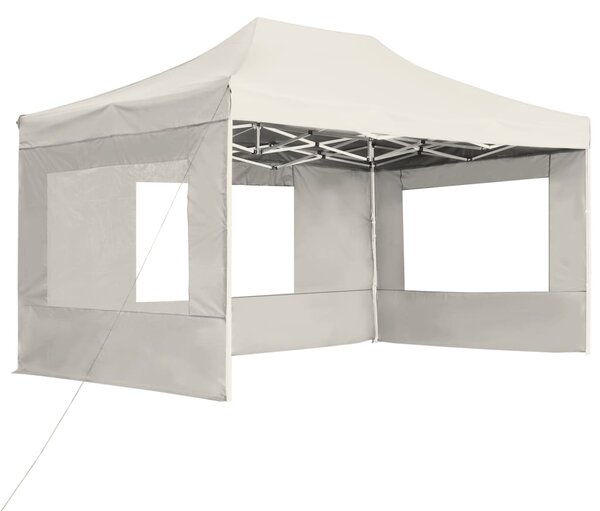 Profesionální skládací party stan+stěny hliník 4,5x3 m krémový
