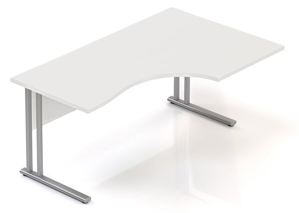 Ergonomický stůl Visio 160 x 100 cm, pravý, bílá