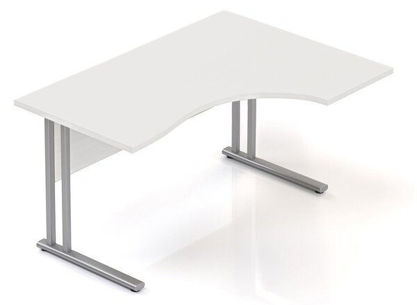 Ergonomický stůl Visio 140 x 100 cm, pravý, bílá