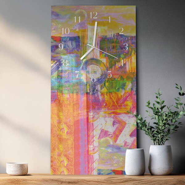 Skleněné hodiny vertikální Chaos zsppb-30x60-00086397