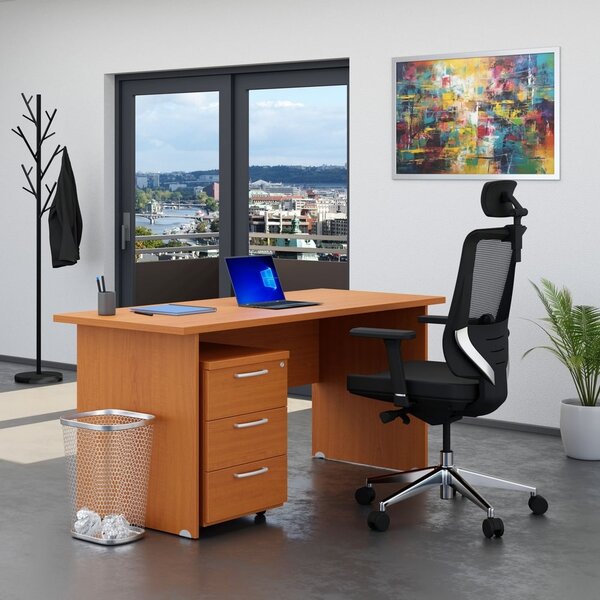 Sestava kancelářského nábytku Visio 1, 160 cm, třešeň